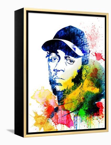 Kendrick Lamar Watercolor-Jack Hunter-Framed Stretched Canvas