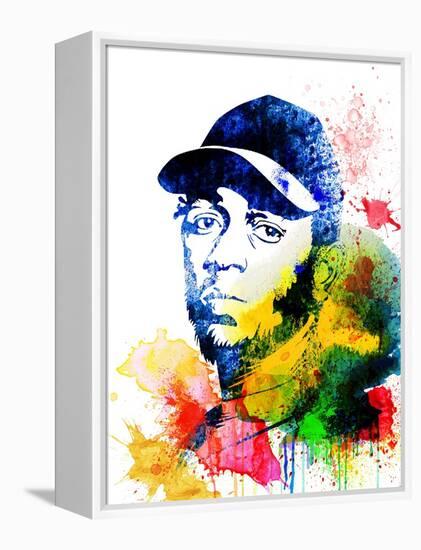 Kendrick Lamar Watercolor-Jack Hunter-Framed Stretched Canvas