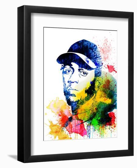 Kendrick Lamar Watercolor-Jack Hunter-Framed Art Print