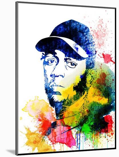 Kendrick Lamar Watercolor-Jack Hunter-Mounted Art Print