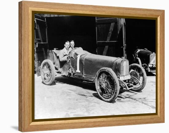 Kenelm Lee Guinness and Perkins with an 8 Cylinder Sunbeam, 1922-null-Framed Premier Image Canvas