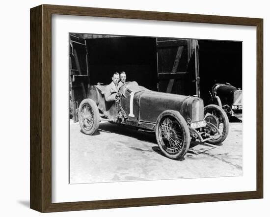 Kenelm Lee Guinness and Perkins with an 8 Cylinder Sunbeam, 1922-null-Framed Photographic Print