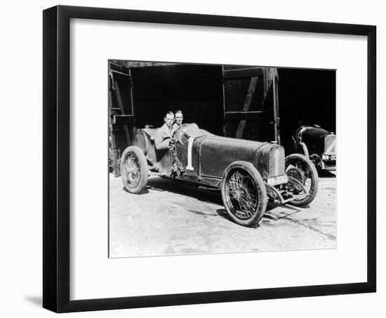 Kenelm Lee Guinness and Perkins with an 8 Cylinder Sunbeam, 1922-null-Framed Photographic Print