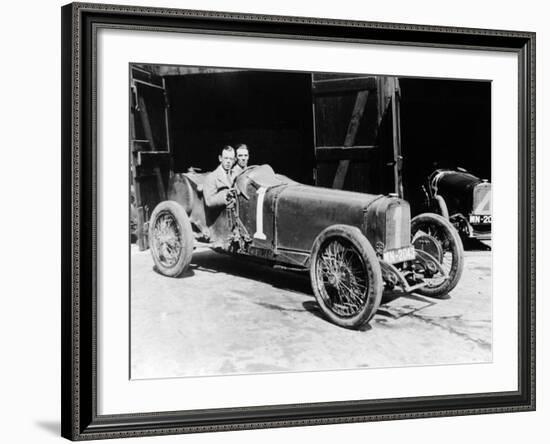 Kenelm Lee Guinness and Perkins with an 8 Cylinder Sunbeam, 1922-null-Framed Photographic Print