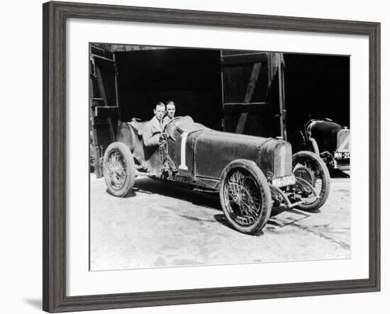 Kenelm Lee Guinness and Perkins with an 8 Cylinder Sunbeam, 1922--Framed Photographic Print
