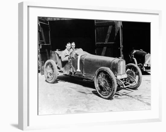 Kenelm Lee Guinness and Perkins with an 8 Cylinder Sunbeam, 1922-null-Framed Photographic Print