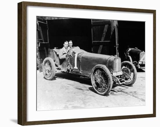 Kenelm Lee Guinness and Perkins with an 8 Cylinder Sunbeam, 1922-null-Framed Photographic Print