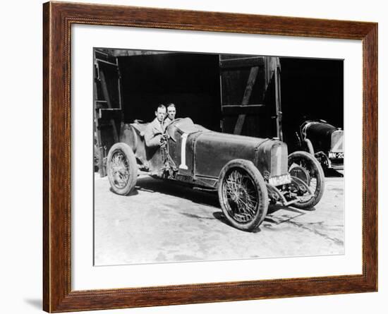 Kenelm Lee Guinness and Perkins with an 8 Cylinder Sunbeam, 1922-null-Framed Photographic Print