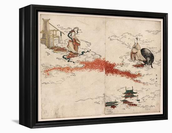 Kengyu Shokujo-Katsukawa Shun'ei-Framed Premier Image Canvas