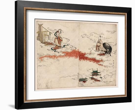 Kengyu Shokujo-Katsukawa Shun'ei-Framed Giclee Print