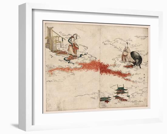 Kengyu Shokujo-Katsukawa Shun'ei-Framed Giclee Print