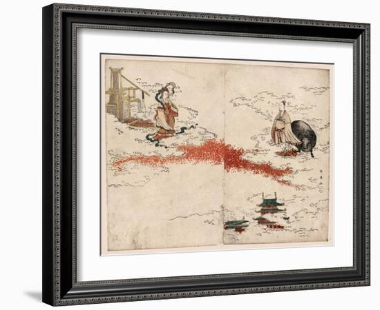 Kengyu Shokujo-Katsukawa Shun'ei-Framed Giclee Print