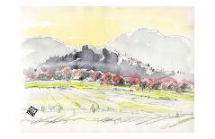 Ranch in Plateau, Scenery of Spring-Kenji Fujimura-Art Print