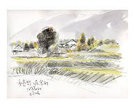 Ranch in Plateau, Scenery of Spring-Kenji Fujimura-Framed Art Print