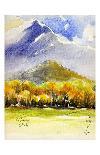 The Whole Mountainside is Ablaze in Scarlet-Tinged Autumn Leaves, Glorious Autumn in Yatsugatake-Kenji Fujimura-Art Print