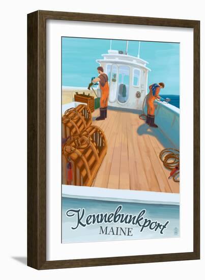 Kennebunkport, Maine - Lobster Boat-Lantern Press-Framed Art Print