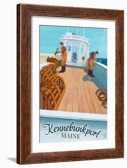 Kennebunkport, Maine - Lobster Boat-Lantern Press-Framed Art Print