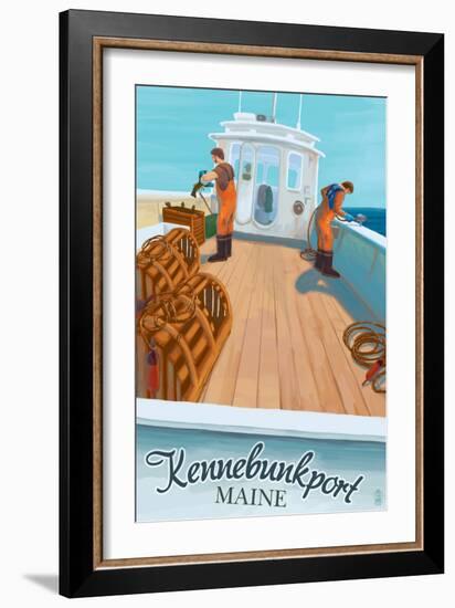 Kennebunkport, Maine - Lobster Boat-Lantern Press-Framed Art Print