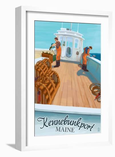 Kennebunkport, Maine - Lobster Boat-Lantern Press-Framed Art Print