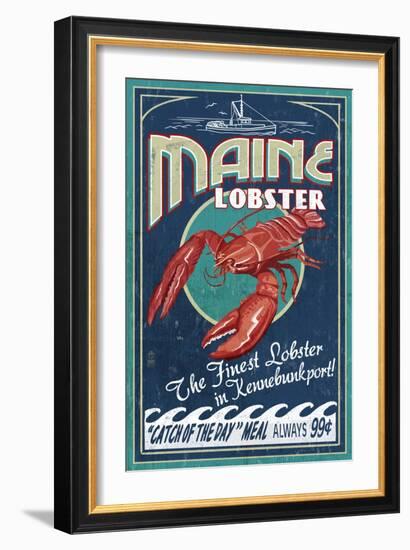 Kennebunkport, Maine - Lobster-Lantern Press-Framed Premium Giclee Print