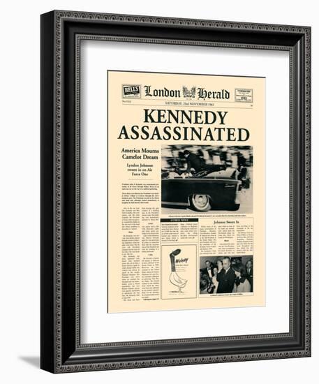 Kennedy Assassinated-The Vintage Collection-Framed Art Print