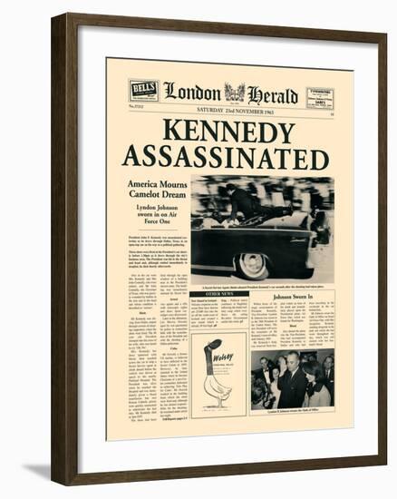 Kennedy Assassinated-The Vintage Collection-Framed Premium Giclee Print