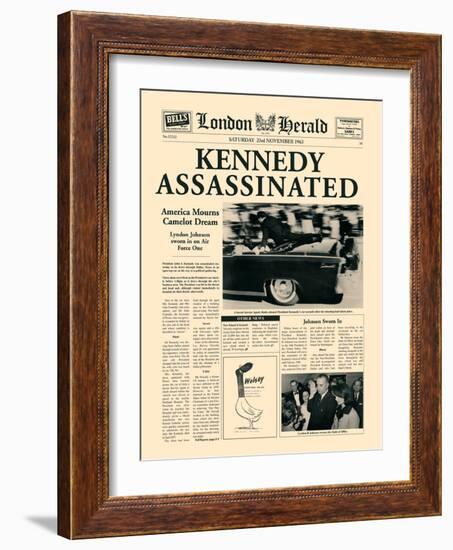 Kennedy Assassinated-The Vintage Collection-Framed Art Print