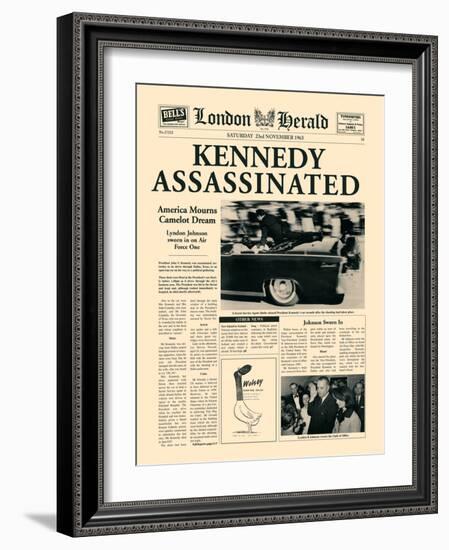 Kennedy Assassinated-The Vintage Collection-Framed Art Print