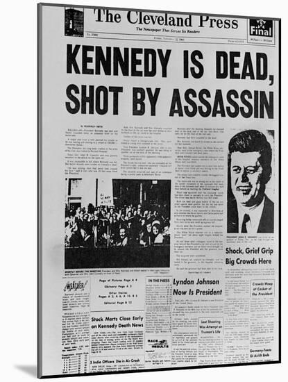 Kennedy Assassination Headline-null-Mounted Photo