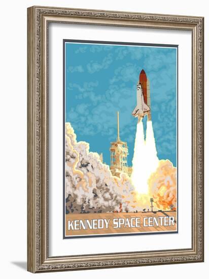 Kennedy Space Center, Cape Canaveral, Florida-Lantern Press-Framed Art Print