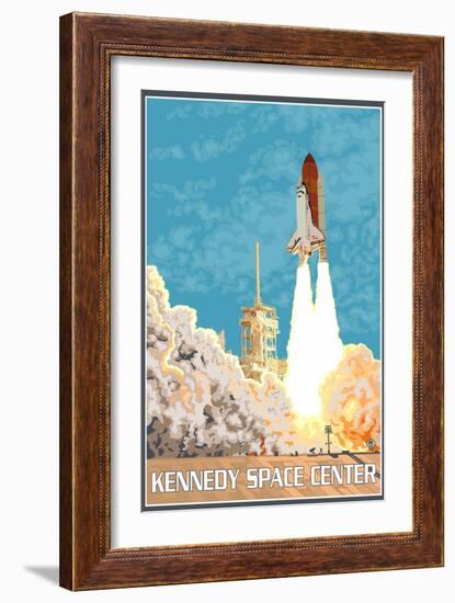 Kennedy Space Center, Cape Canaveral, Florida-Lantern Press-Framed Art Print