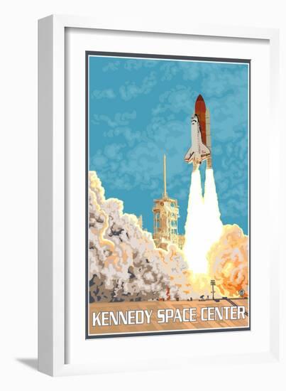 Kennedy Space Center, Cape Canaveral, Florida-Lantern Press-Framed Art Print