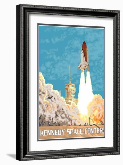 Kennedy Space Center, Cape Canaveral, Florida-Lantern Press-Framed Art Print