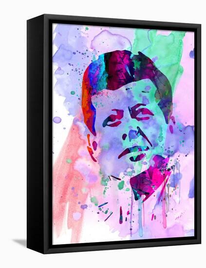 Kennedy Watercolor 2-Anna Malkin-Framed Stretched Canvas