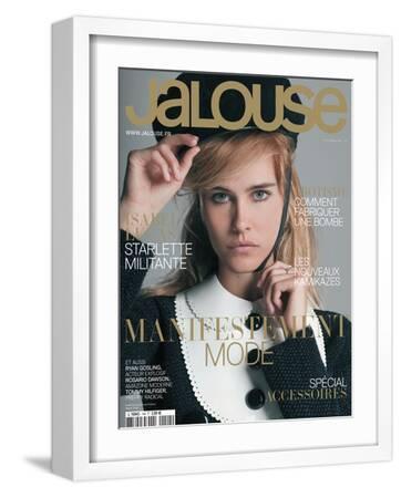 Jalouse, September 2011 Mila Jovovic White Framed Art Print Wall Art, 12x16