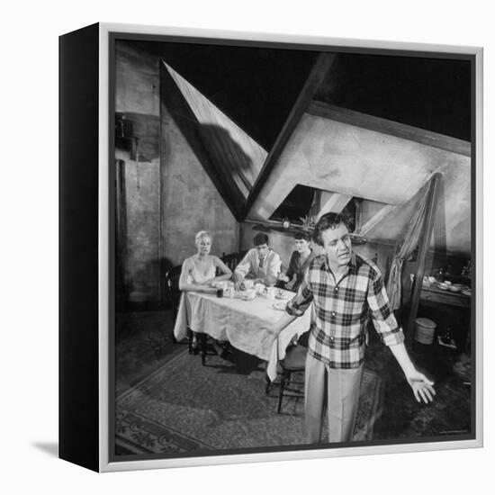 Kenneth Haigh Performing a Scene from the Play Look Back in Anger-Joe Scherschel-Framed Premier Image Canvas