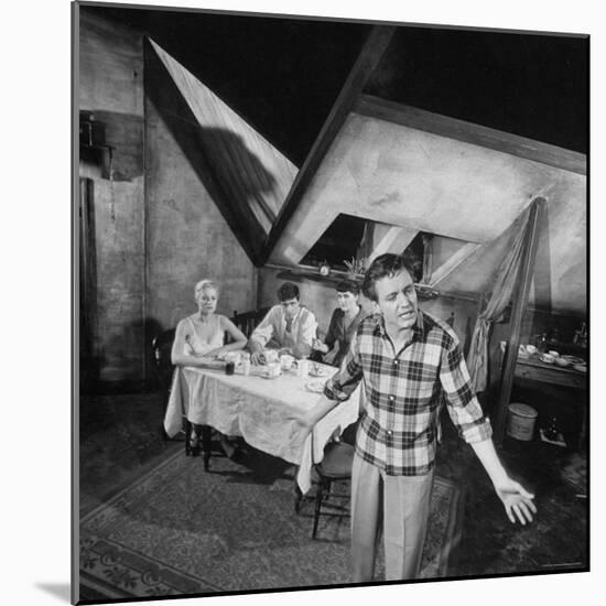 Kenneth Haigh Performing a Scene from the Play Look Back in Anger-Joe Scherschel-Mounted Premium Photographic Print