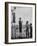 Kenneth Merriman on higher stilts than his brothers and friend-Robert W^ Kelley-Framed Photographic Print