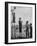 Kenneth Merriman on higher stilts than his brothers and friend-Robert W^ Kelley-Framed Photographic Print