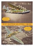The Routes of the Flying Clipper Ships - Pan American Airways PAA-Kenneth W^ Thompson-Art Print