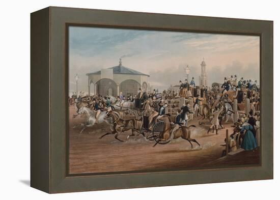 Kennington Gate, 1838 (Coloured Engraving)-James Pollard-Framed Premier Image Canvas