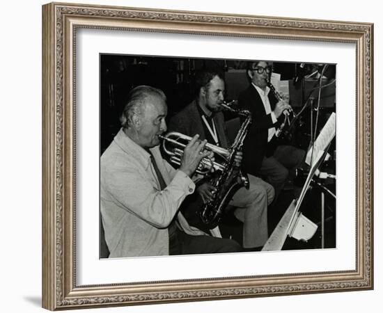 Kenny Baker, Danny Moss, and Henry Mackenzie at the BBC Recording Studios, London, 22 April 1982-Denis Williams-Framed Photographic Print