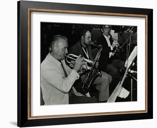 Kenny Baker, Danny Moss, and Henry Mackenzie at the BBC Recording Studios, London, 22 April 1982-Denis Williams-Framed Photographic Print