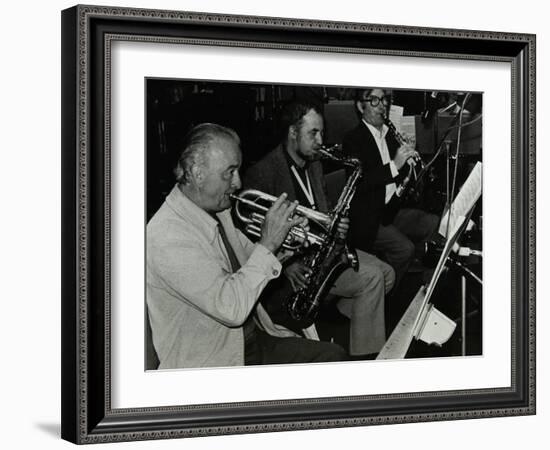 Kenny Baker, Danny Moss, and Henry Mackenzie at the BBC Recording Studios, London, 22 April 1982-Denis Williams-Framed Photographic Print