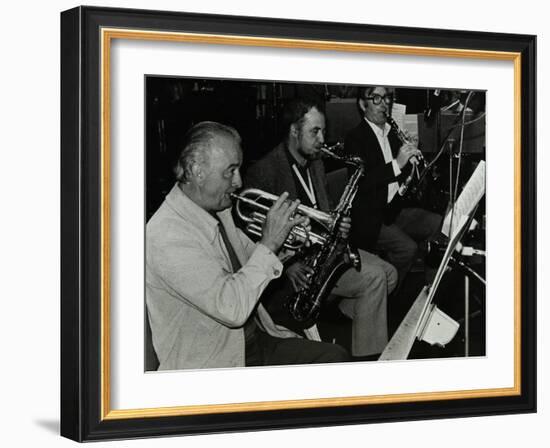 Kenny Baker, Danny Moss, and Henry Mackenzie at the BBC Recording Studios, London, 22 April 1982-Denis Williams-Framed Photographic Print