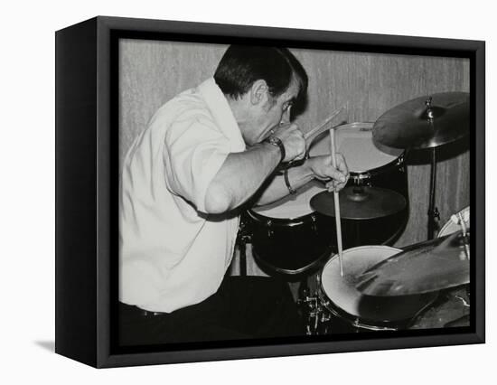 Kenny Clare Playing the Drums, London, 1978-Denis Williams-Framed Premier Image Canvas