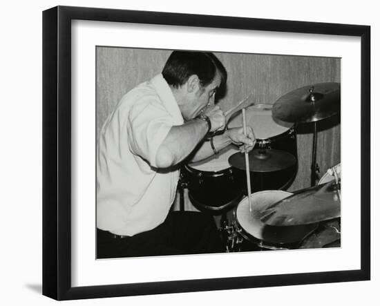 Kenny Clare Playing the Drums, London, 1978-Denis Williams-Framed Photographic Print