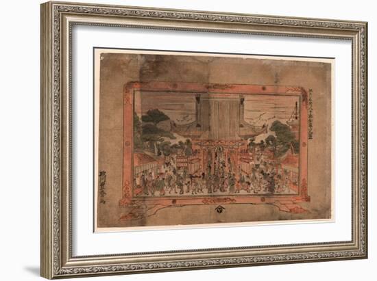 Kennyuhsan No Zu Ni-Utagawa Toyoharu-Framed Giclee Print