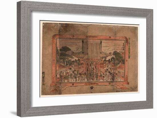 Kennyuhsan No Zu Ni-Utagawa Toyoharu-Framed Giclee Print