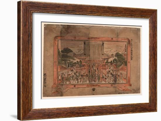 Kennyuhsan No Zu Ni-Utagawa Toyoharu-Framed Giclee Print